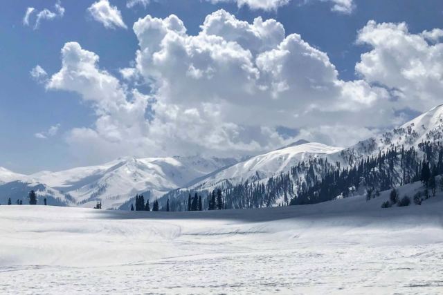 The Khyber Himalayan Resort & Spa — the surrounding landscape at Gulmarg, 2,650m