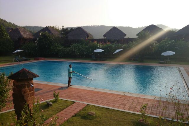SwaSwara, CGH Earth — Resort exterior at Gokarna — above Om Beach